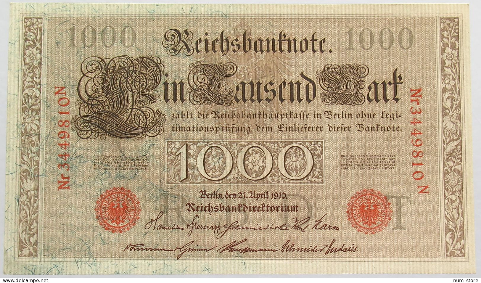 GERMANY 1000 MARK 1910 #alb018 0487 - 1.000 Mark