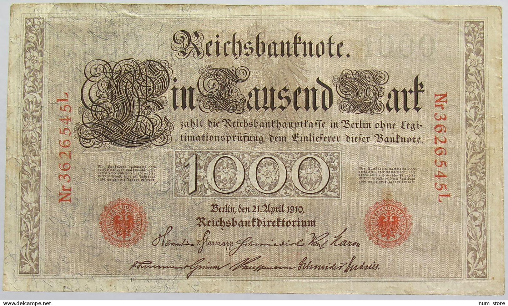 GERMANY 1000 MARK 1910 #alb018 0367 - 1000 Mark