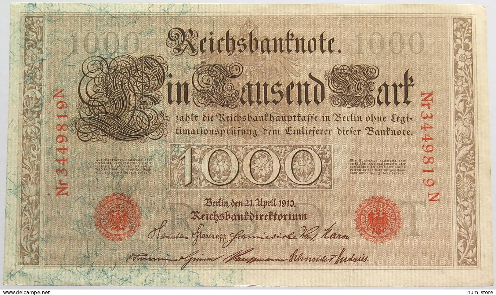 GERMANY 1000 MARK 1910 #alb018 0469 - 1.000 Mark