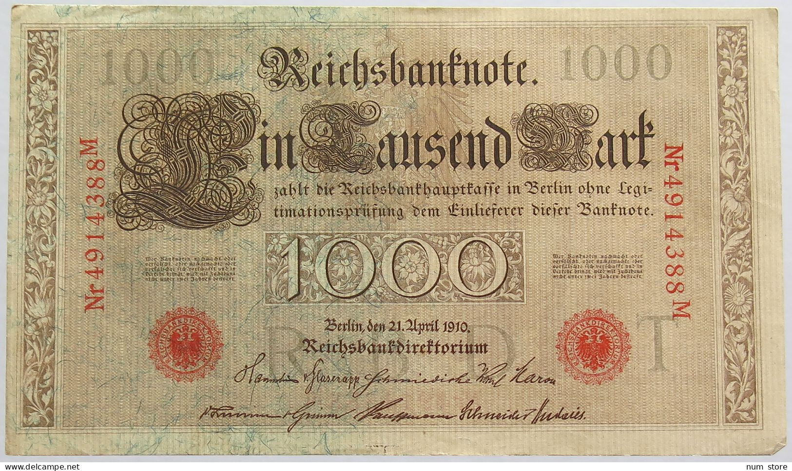 GERMANY 1000 MARK 1910 #alb018 0351 - 1000 Mark