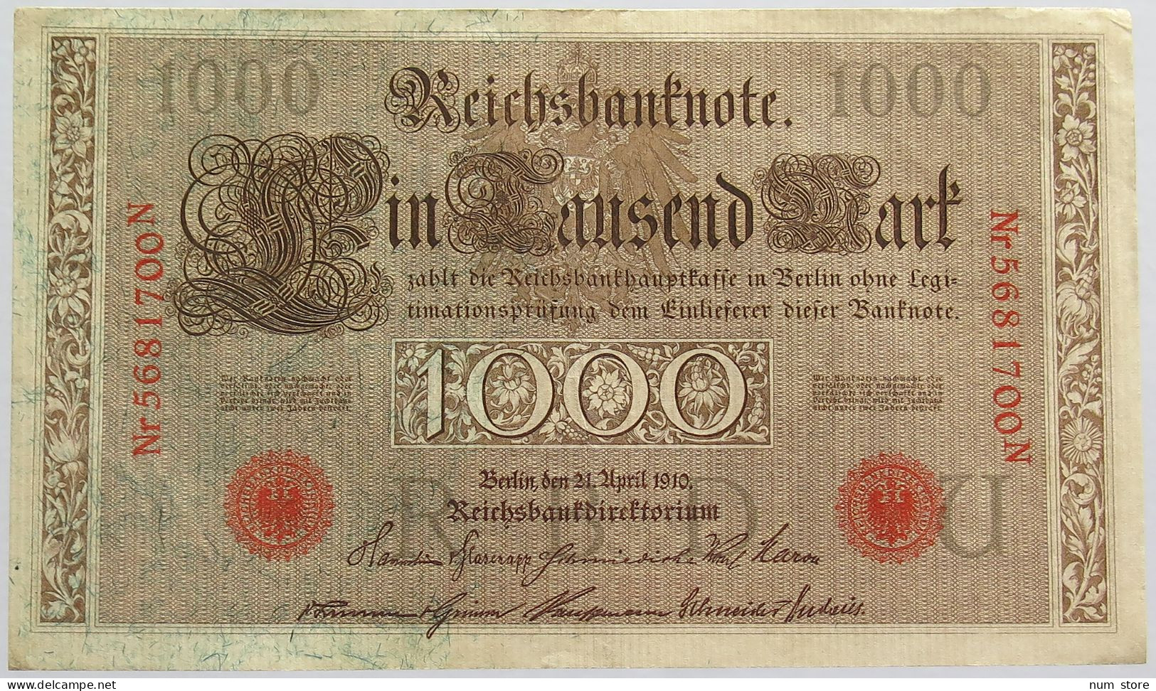 GERMANY 1000 MARK 1910 #alb018 0339 - 1.000 Mark