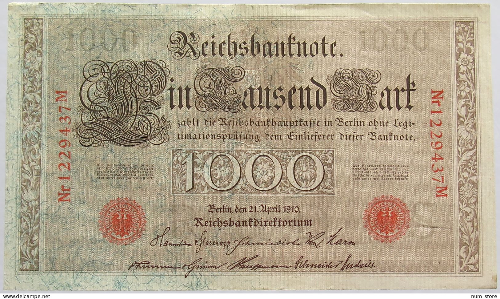 GERMANY 1000 MARK 1910 #alb018 0341 - 1.000 Mark