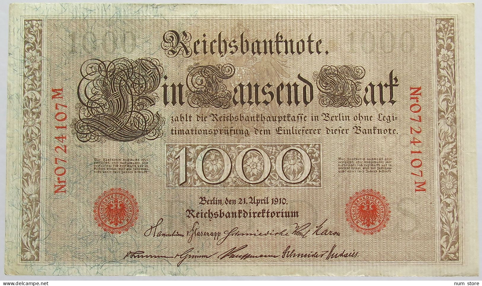 GERMANY 1000 MARK 1910 #alb018 0335 - 1.000 Mark