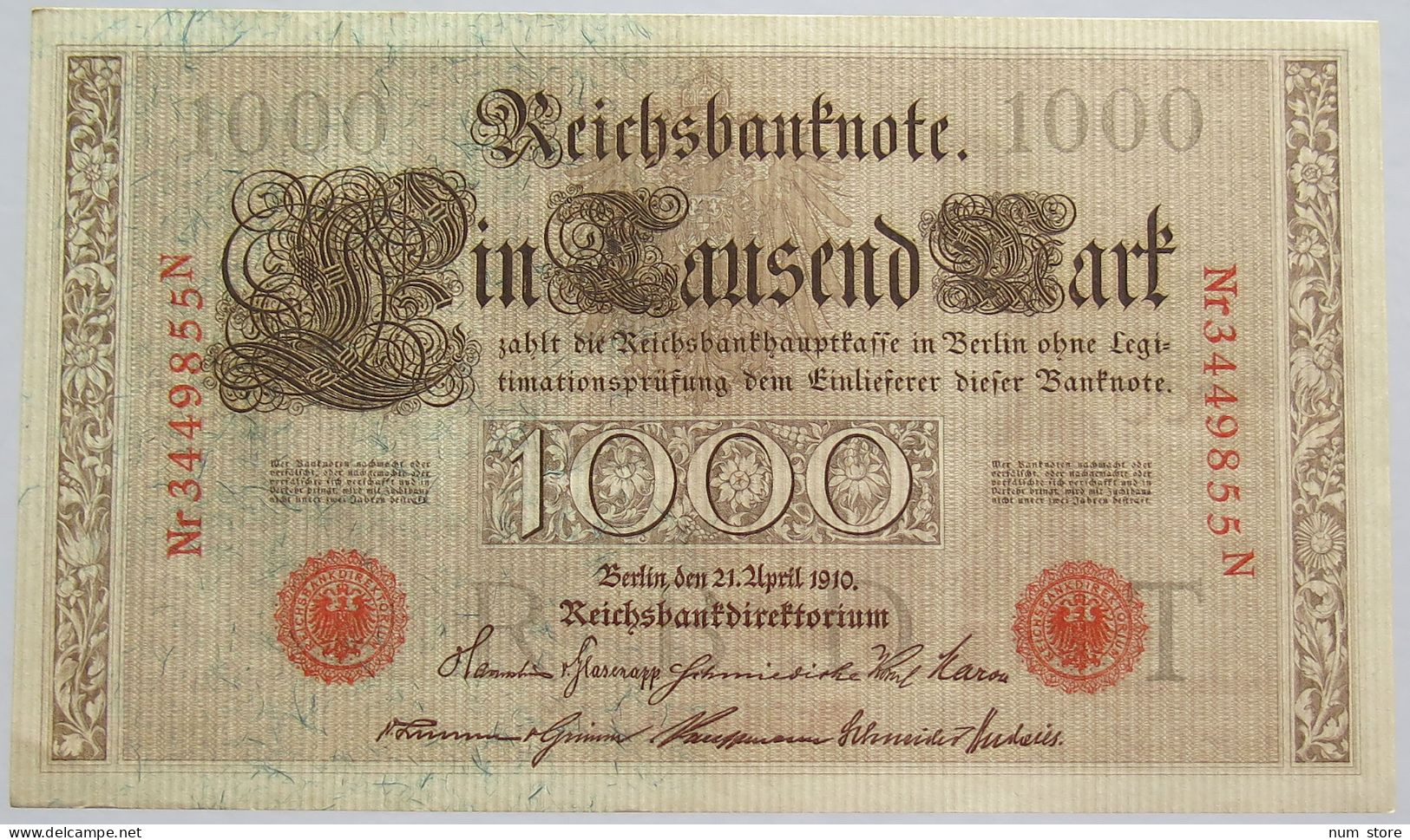 GERMANY 1000 MARK 1910 #alb018 0513 - 1000 Mark