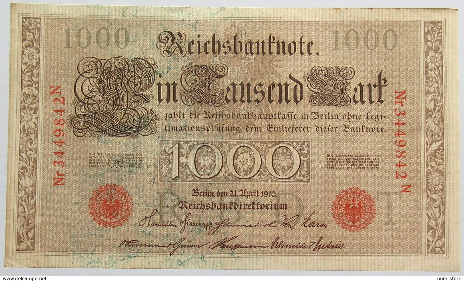 GERMANY 1000 MARK 1910 #alb018 0329 - 1.000 Mark