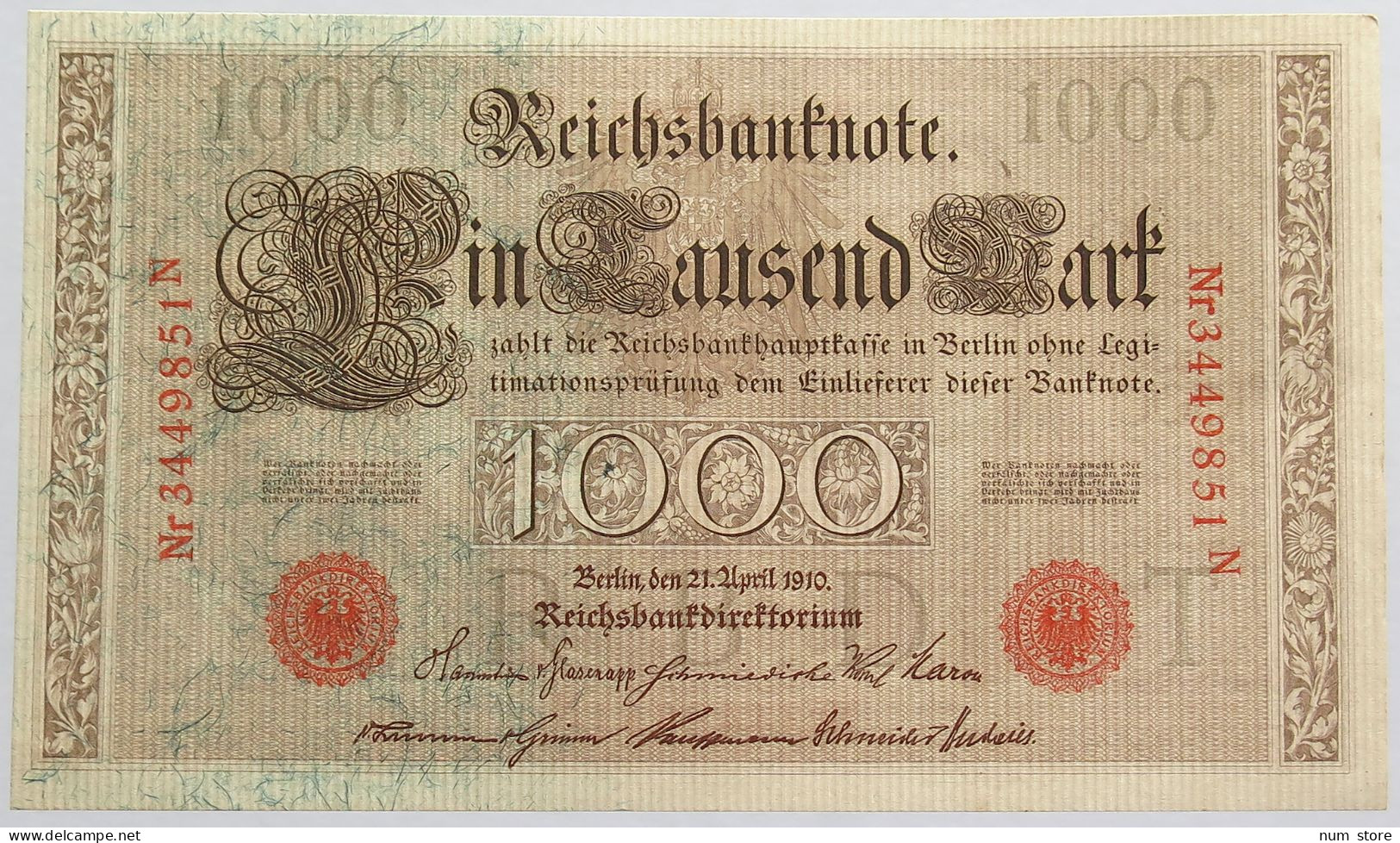 GERMANY 1000 MARK 1910 #alb018 0331 - 1.000 Mark