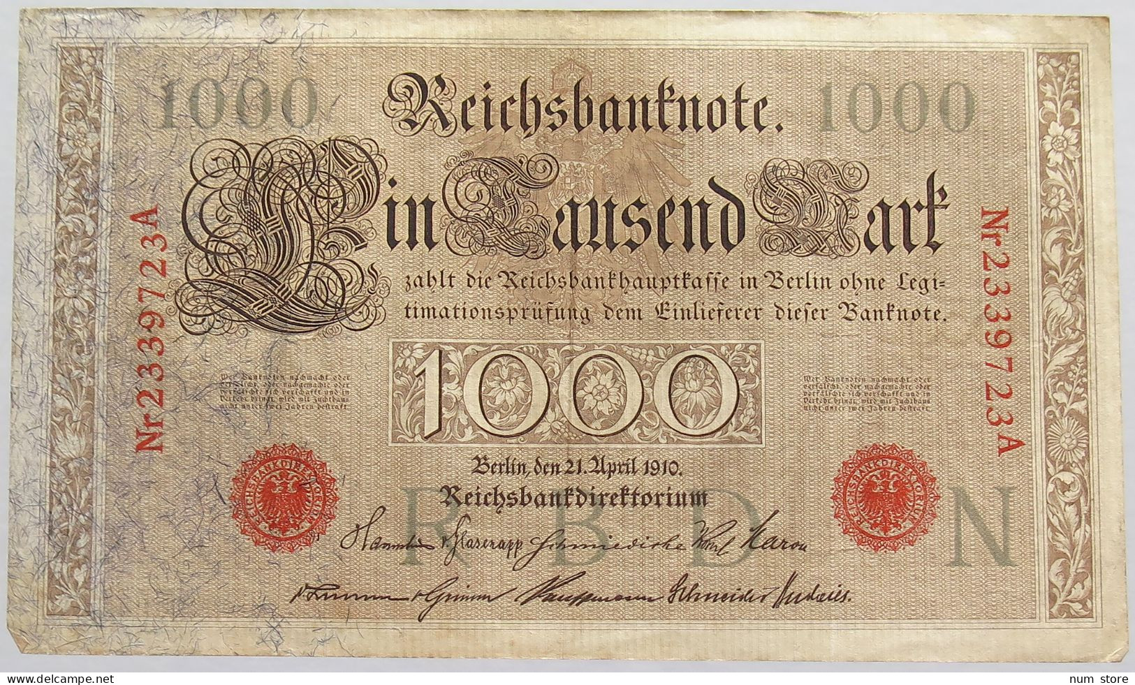 GERMANY 1000 MARK 1910 #alb018 0321 - 1.000 Mark