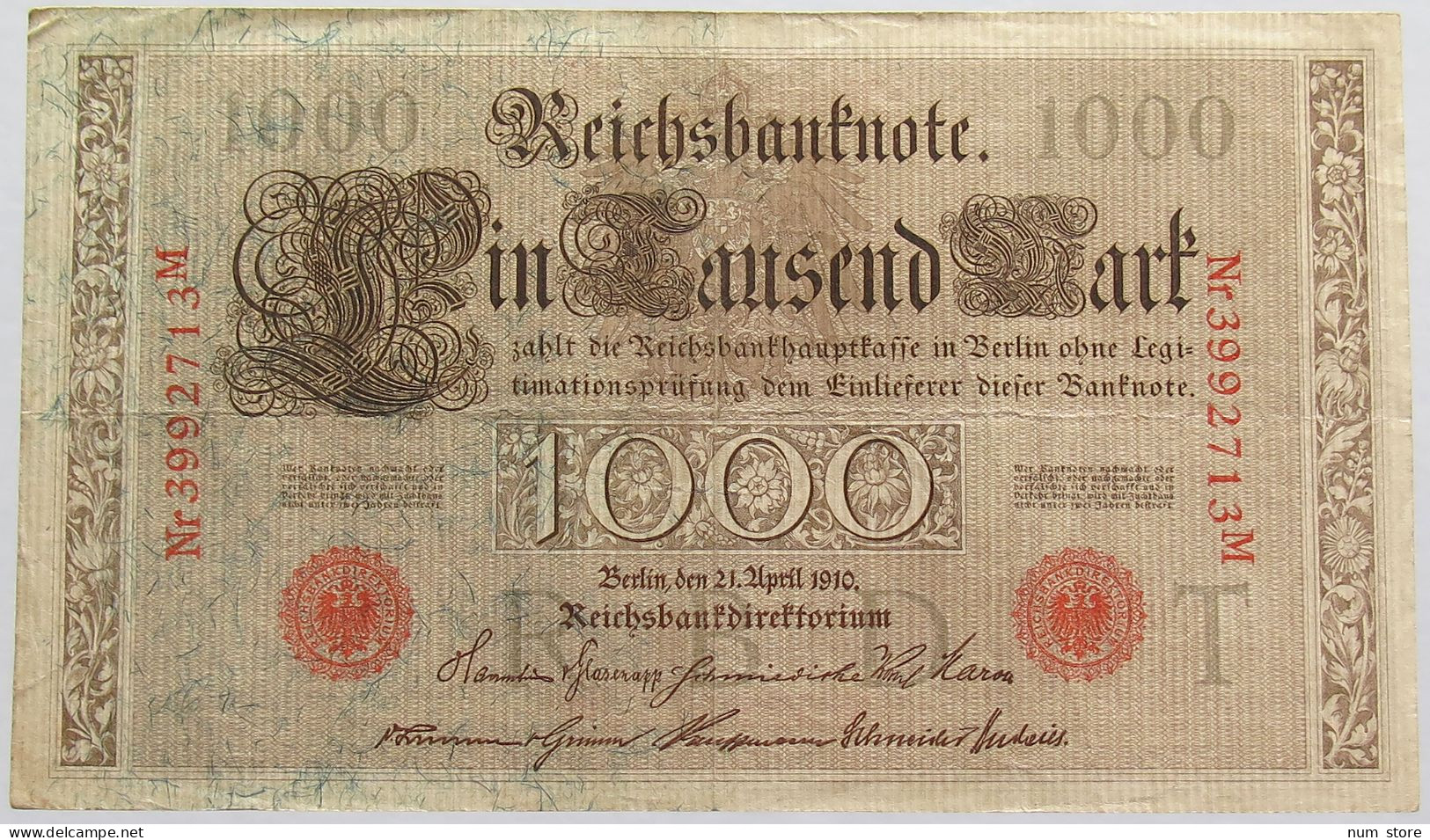 GERMANY 1000 MARK 1910 #alb018 0323 - 1.000 Mark