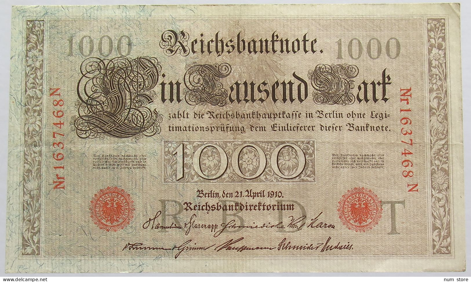 GERMANY 1000 MARK 1910 #alb018 0325 - 1.000 Mark