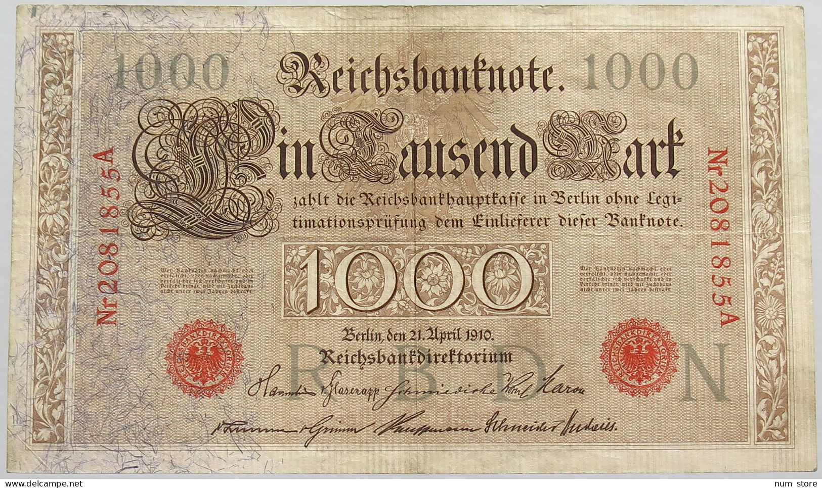 GERMANY 1000 MARK 1910 #alb018 0309 - 1.000 Mark