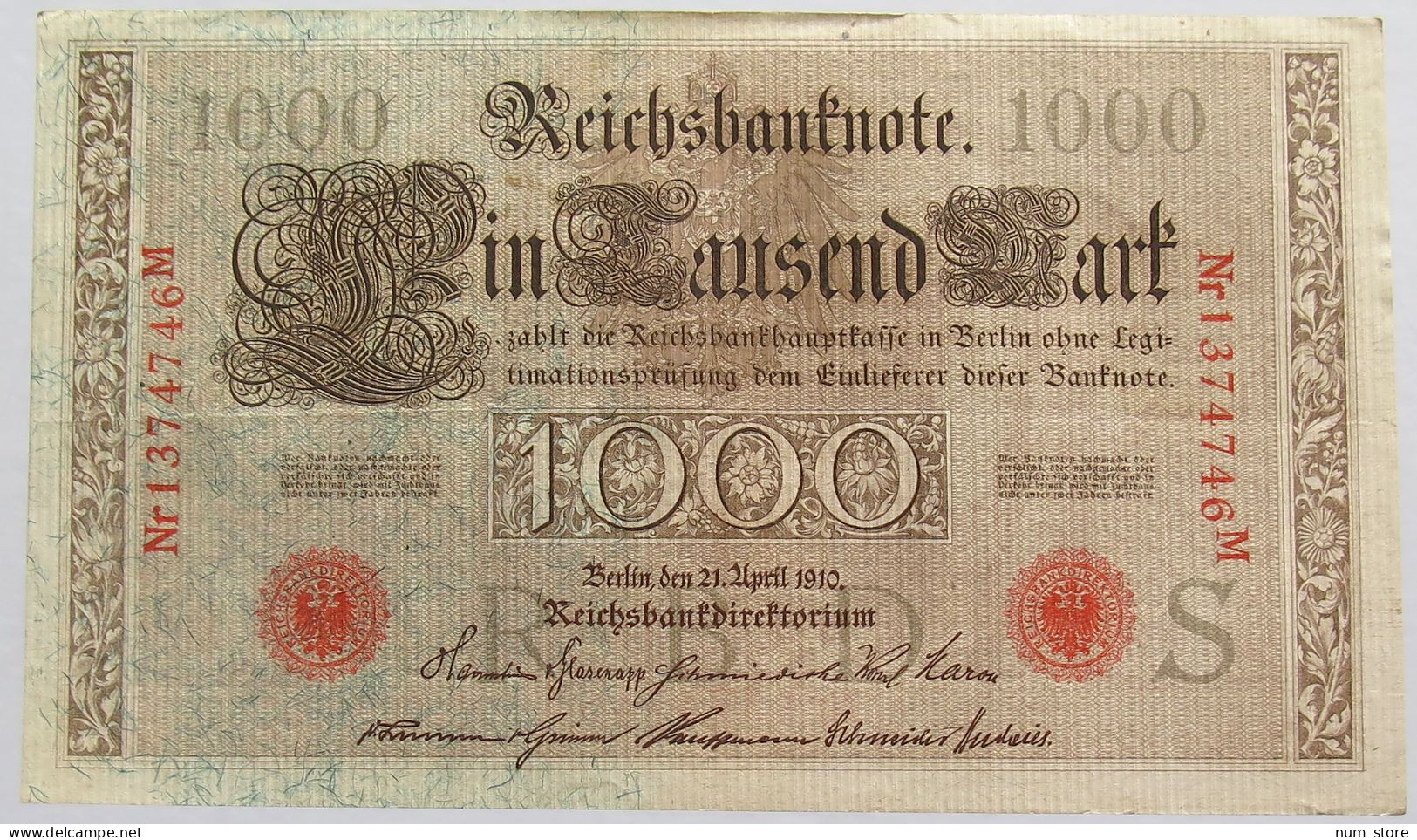 GERMANY 1000 MARK 1910 #alb018 0315 - 1000 Mark