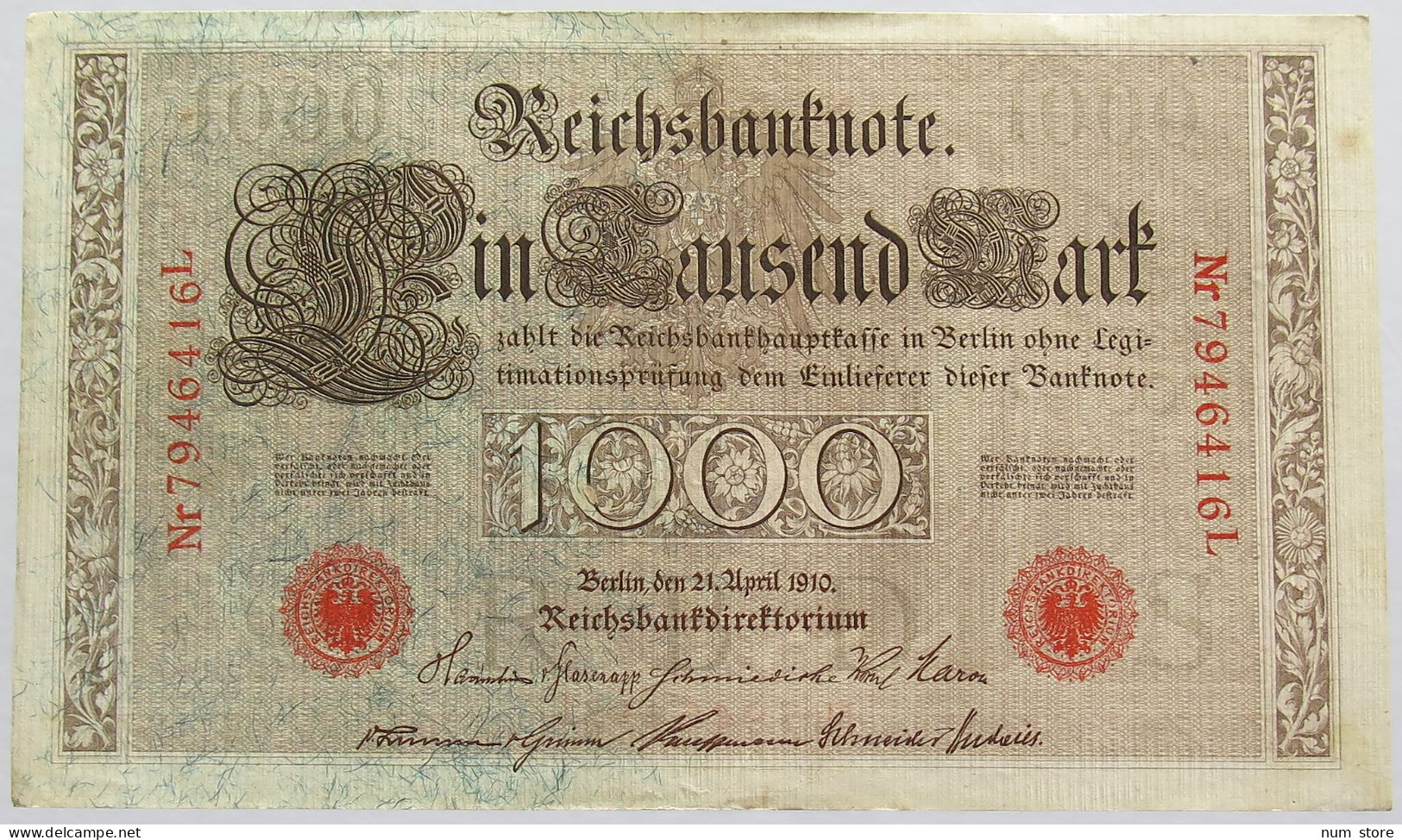 GERMANY 1000 MARK 1910 #alb018 0313 - 1.000 Mark