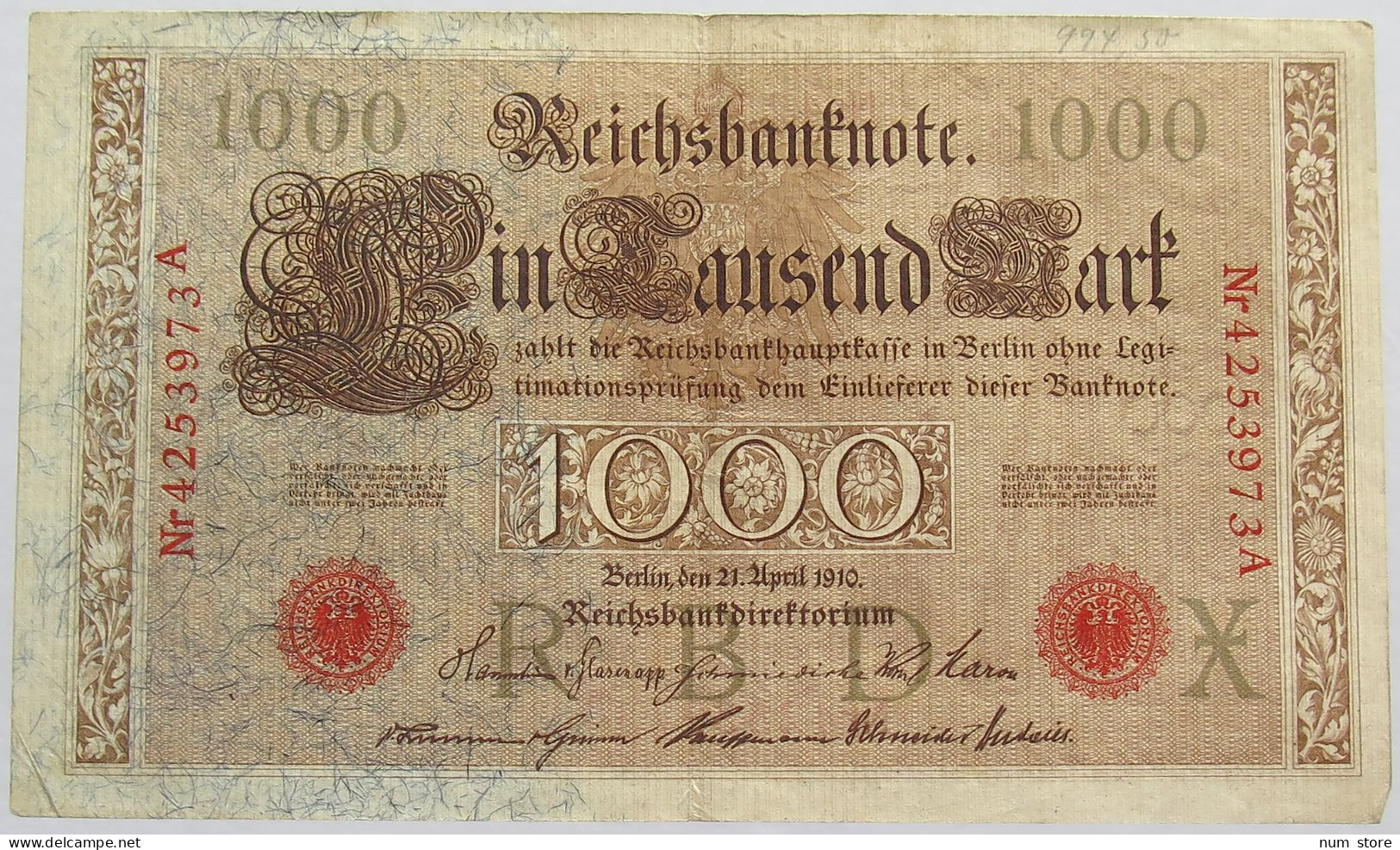 GERMANY 1000 MARK 1910 #alb018 0305 - 1000 Mark