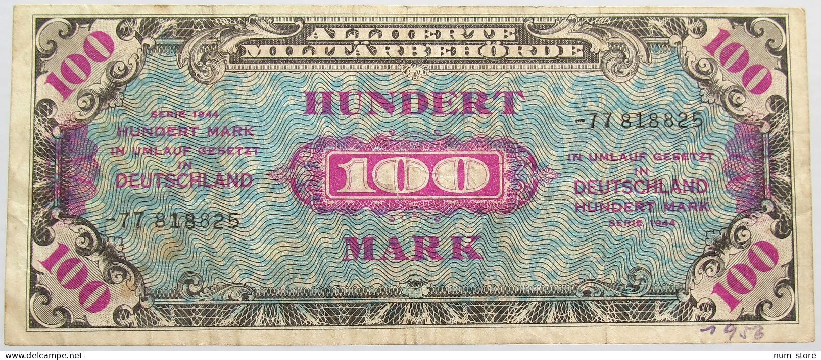 GERMANY 100 MARK 1944 #alb015 0089 - 100 Reichsmark