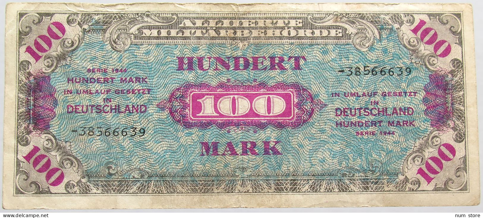 GERMANY 100 MARK 1944 #alb015 0087 - 100 Reichsmark