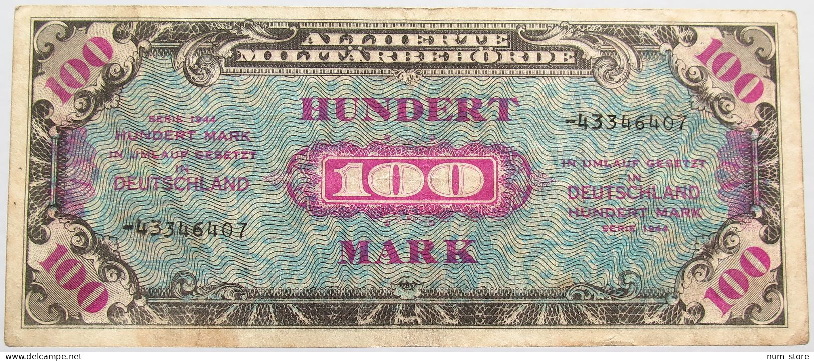 GERMANY 100 MARK 1944 #alb015 0085 - 100 Reichsmark