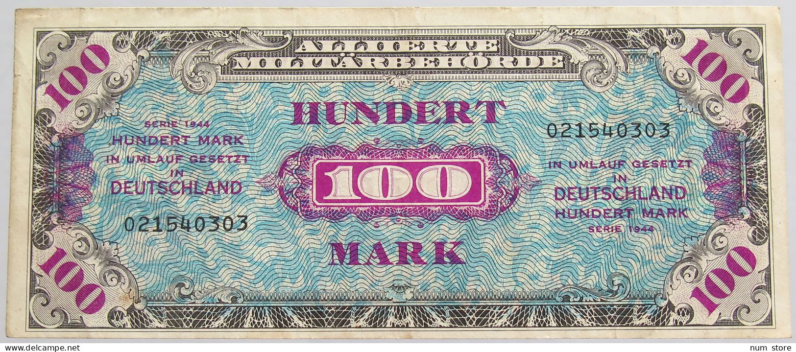 GERMANY 100 MARK 1944 #alb012 0107 - 100 Reichsmark