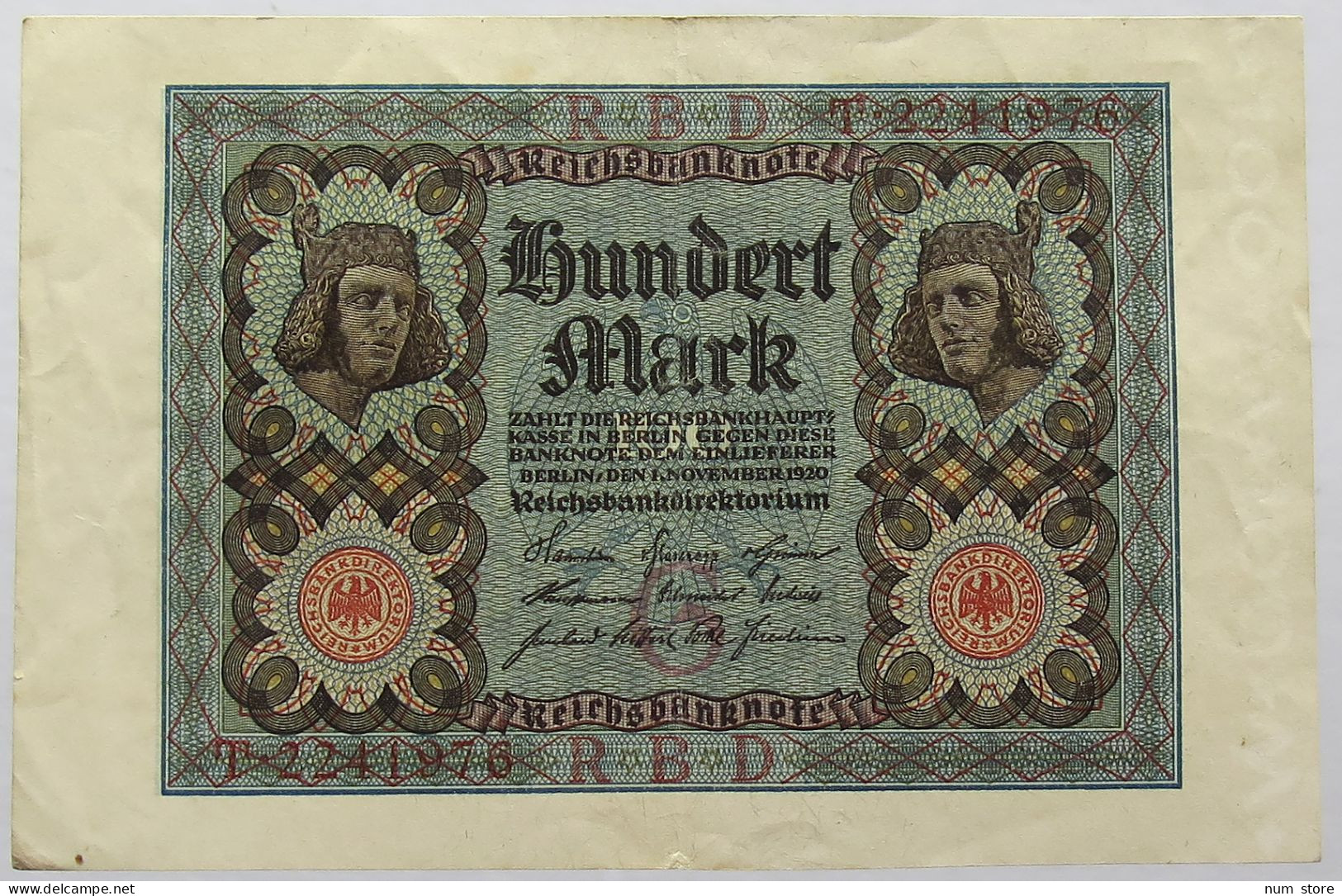 GERMANY 100 MARK 1920 #alb067 0145 - 100 Mark