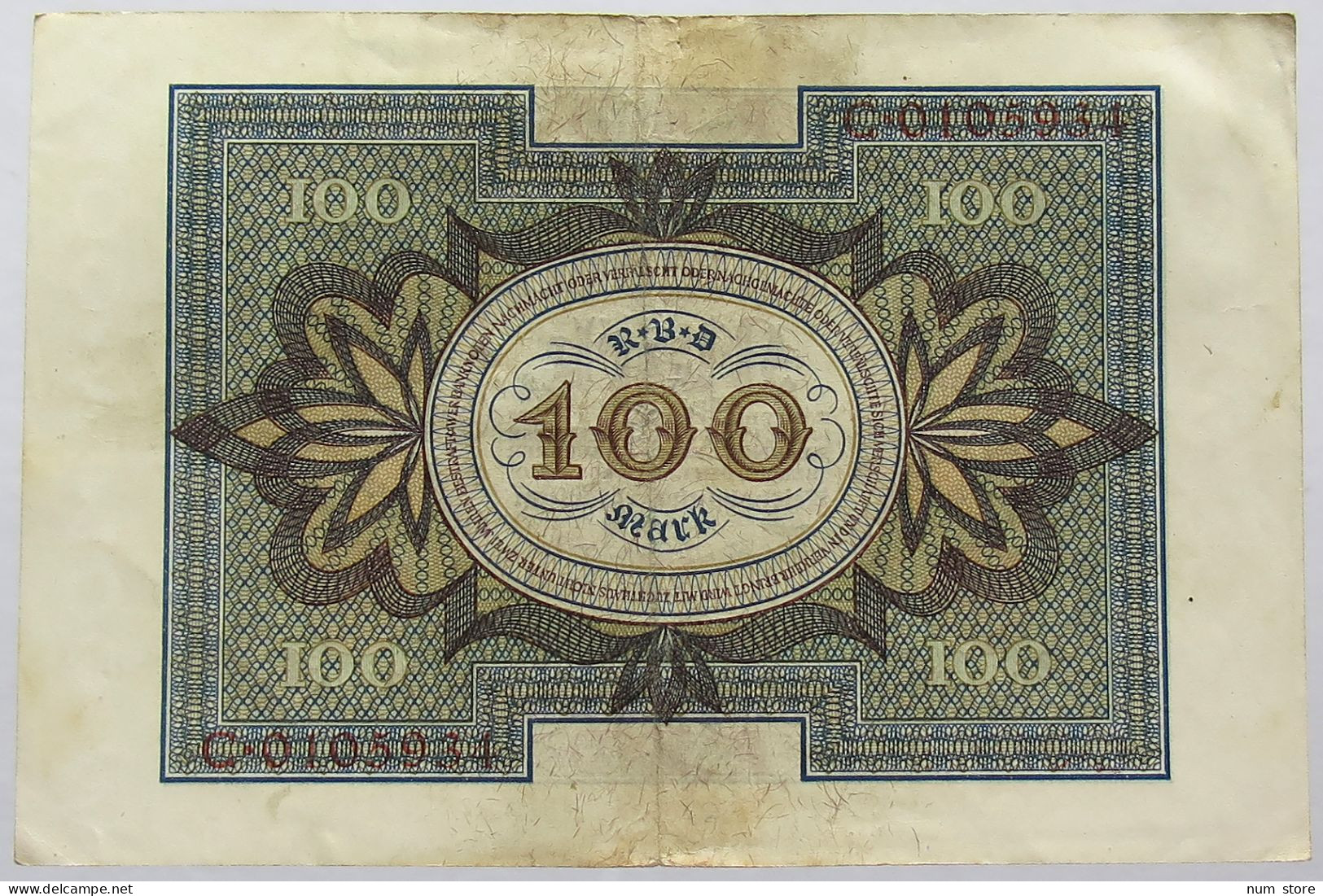 GERMANY 100 MARK 1920 #alb067 0141 - 100 Mark