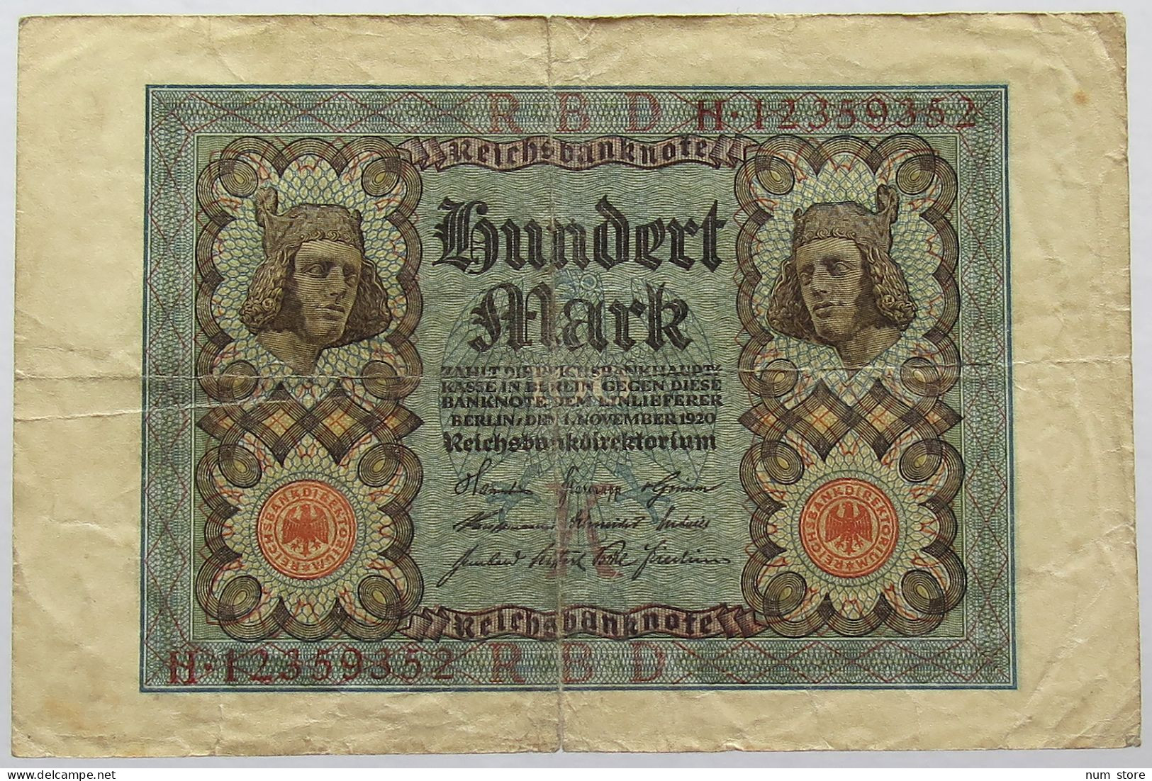 GERMANY 100 MARK 1920 #alb067 0137 - 100 Mark