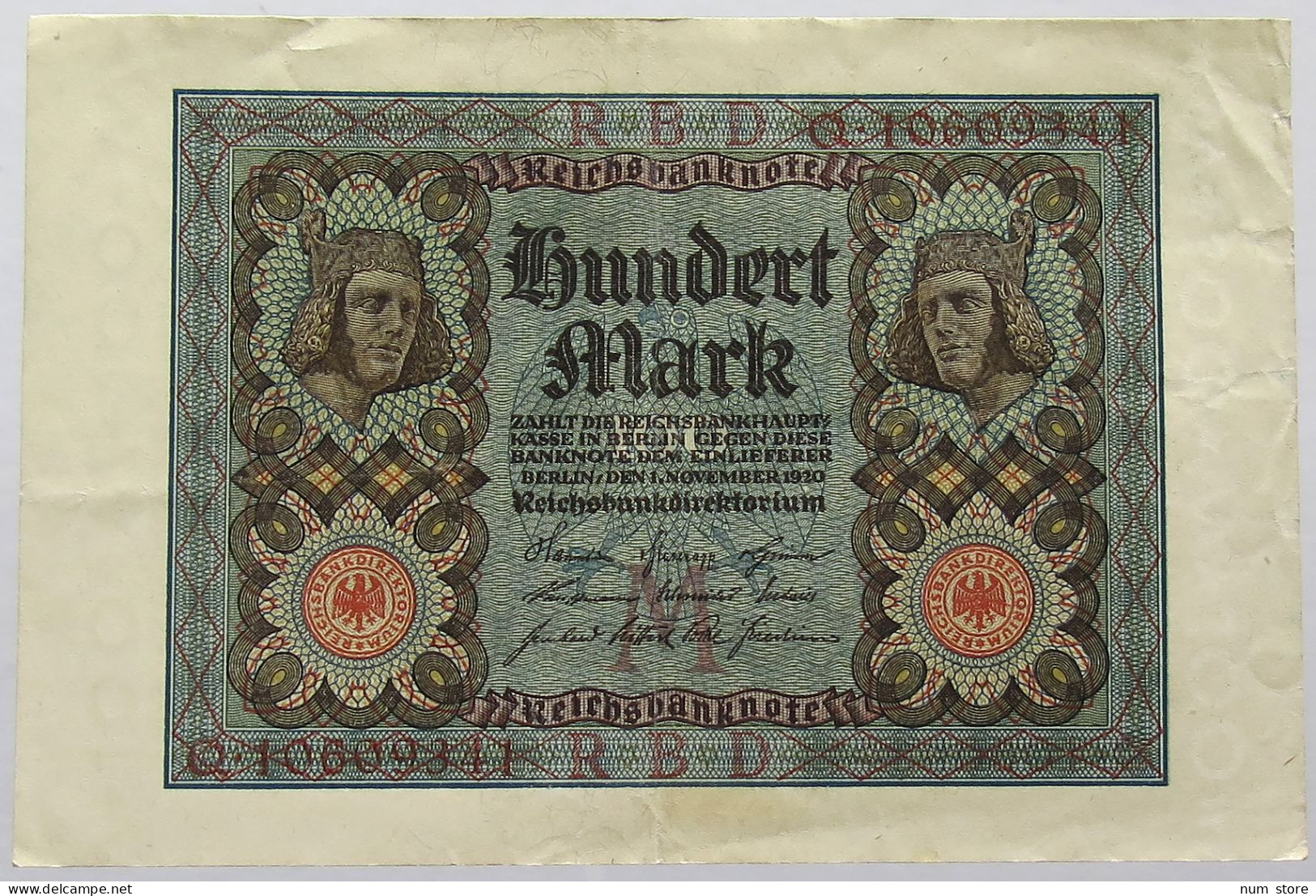 GERMANY 100 MARK 1920 #alb067 0139 - 100 Mark