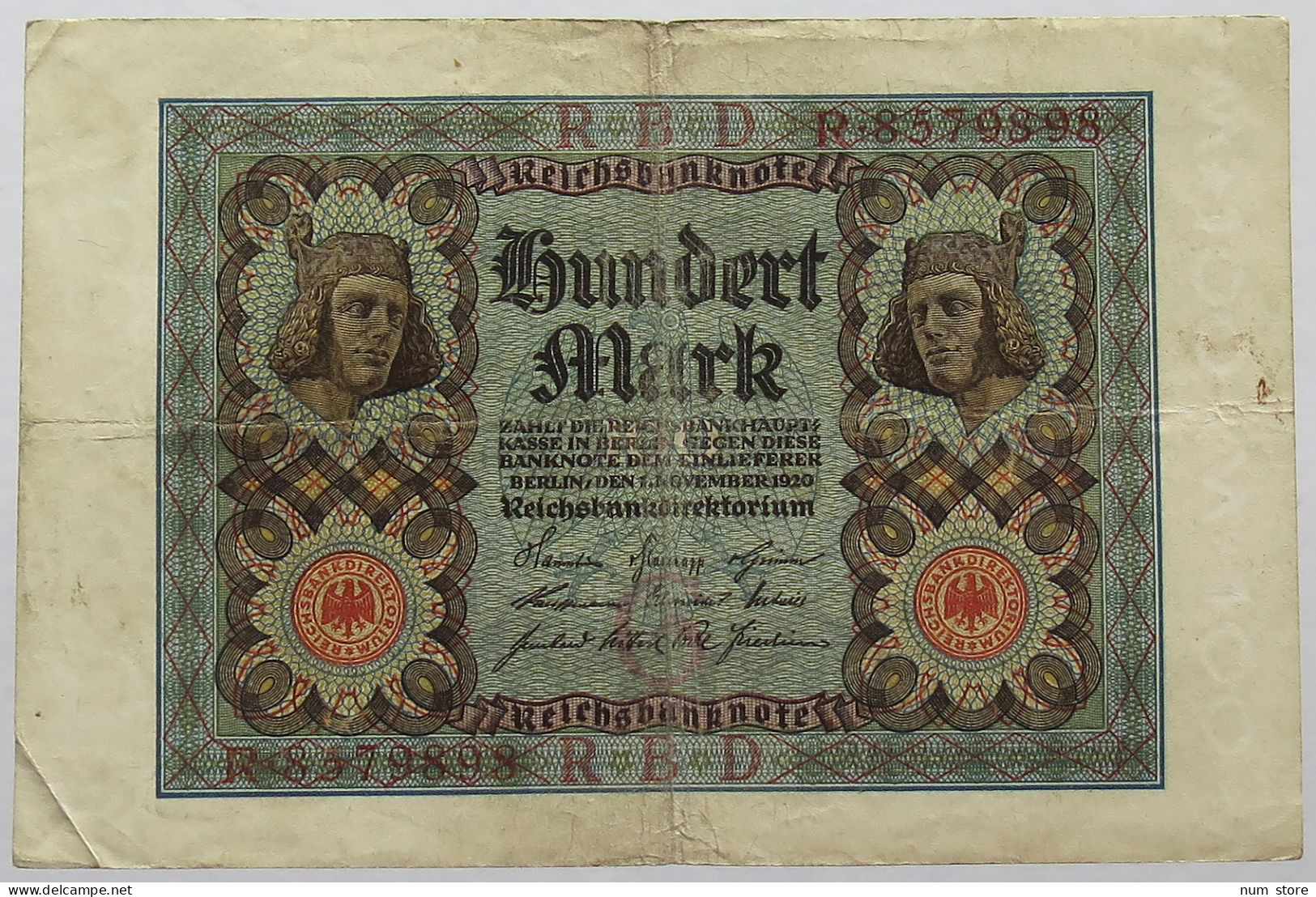 GERMANY 100 MARK 1920 #alb067 0131 - 100 Mark