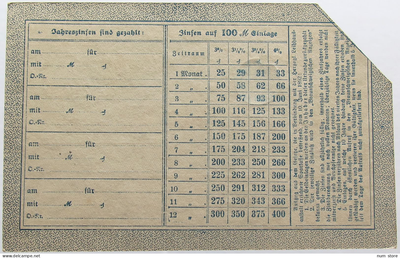 GERMANY 100 MARK 1918 BRAUNSCHWEIG #alb004 0609 - 100 Mark