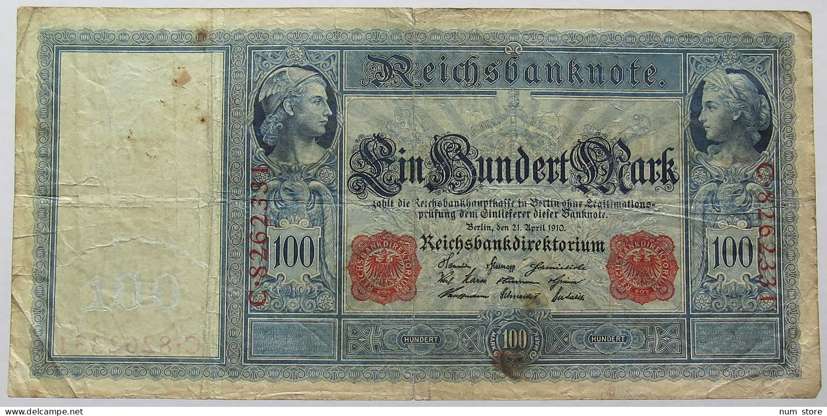 GERMANY 100 MARK 1910 #alb067 0117 - 100 Mark