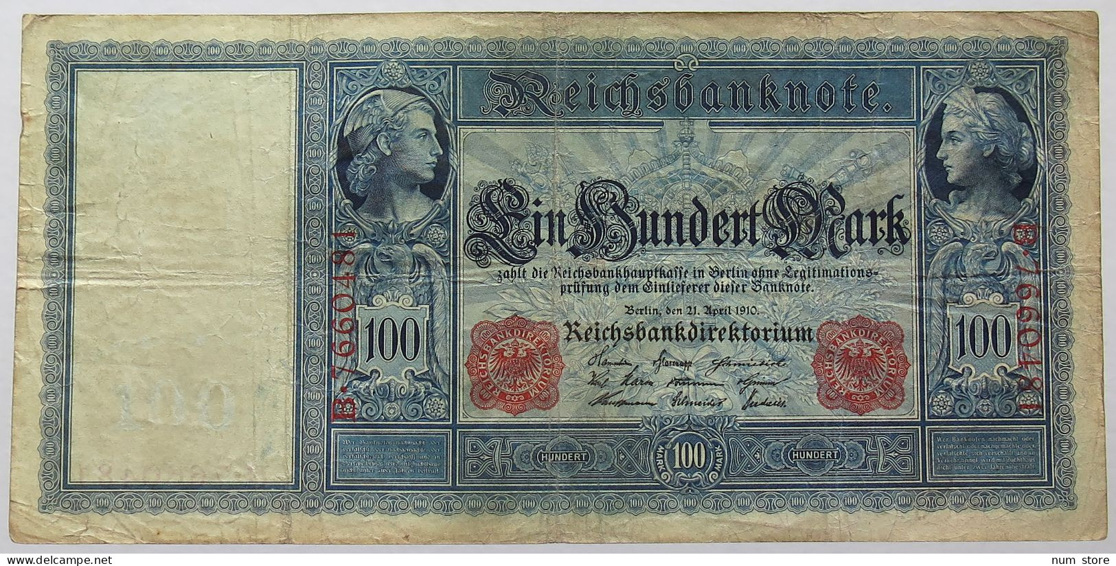 GERMANY 100 MARK 1910 #alb067 0119 - 100 Mark