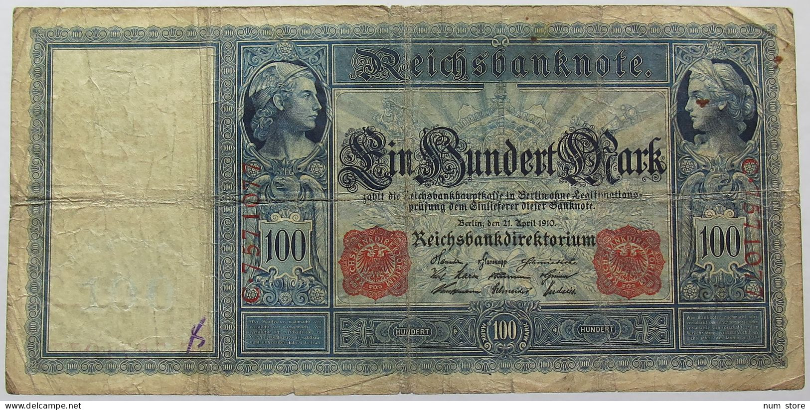 GERMANY 100 MARK 1910 #alb067 0111 - 100 Mark