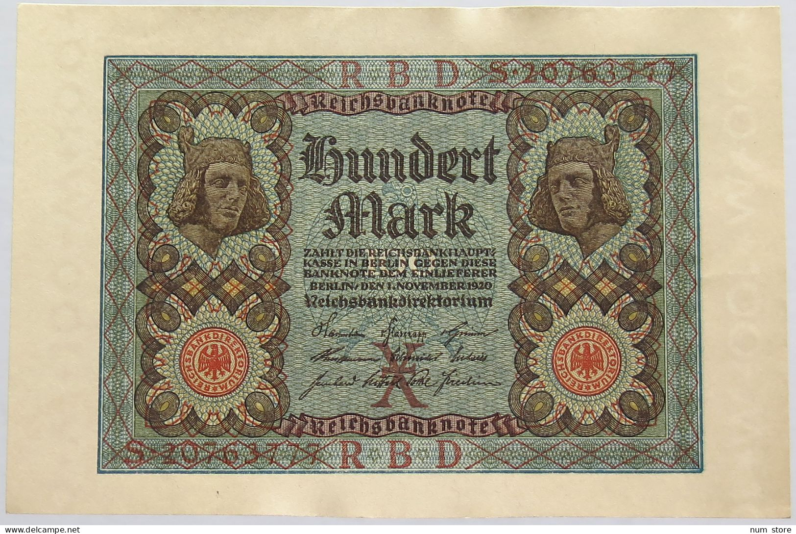 GERMANY 100 MARK 1920 #alb008 0323 - 100 Mark