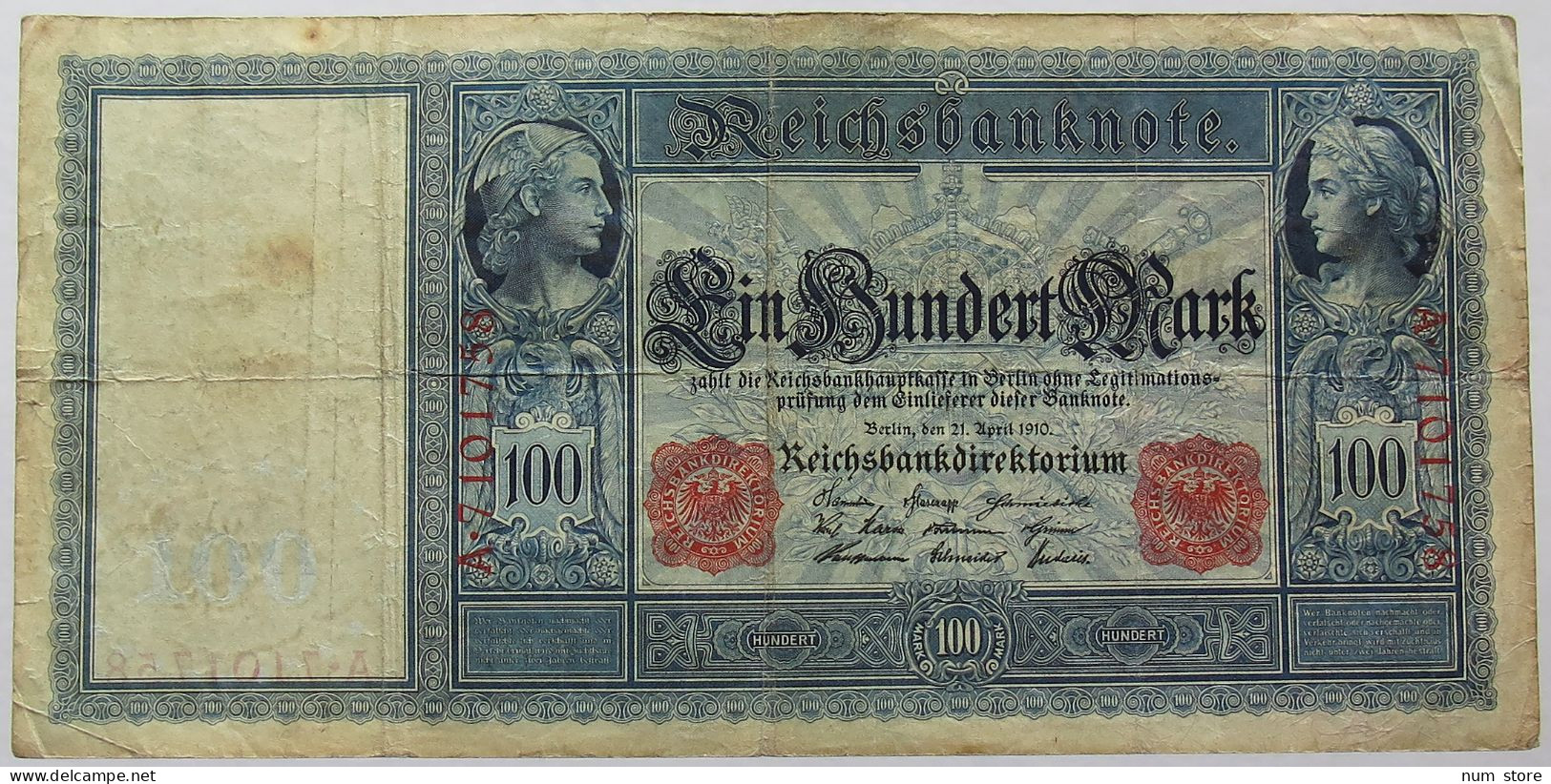 GERMANY 100 MARK 1910 #alb067 0113 - 100 Mark
