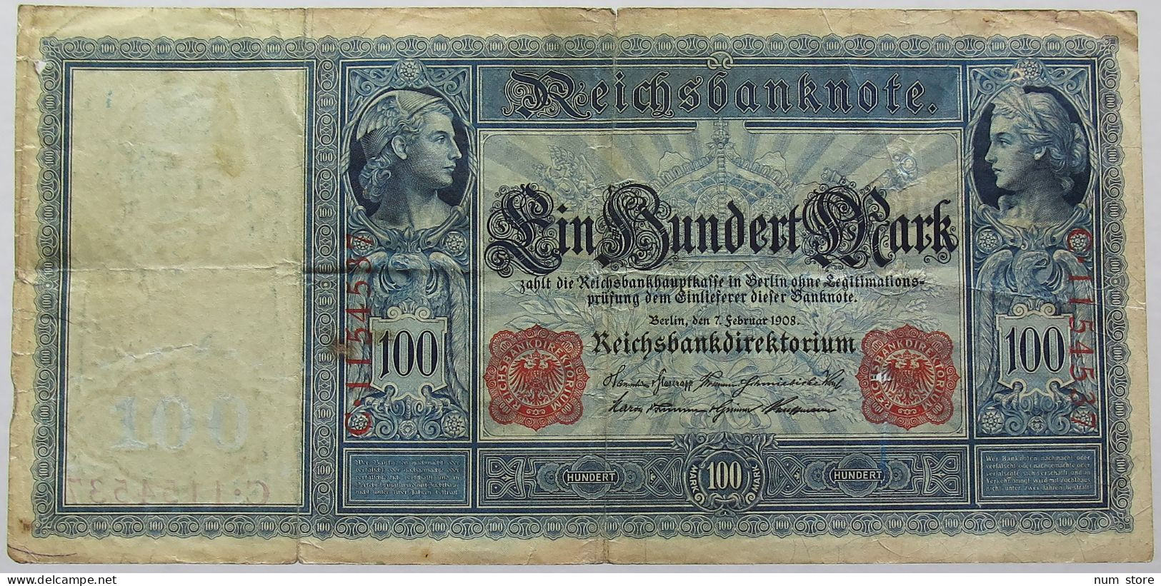 GERMANY 100 MARK 1910 #alb067 0115 - 100 Mark