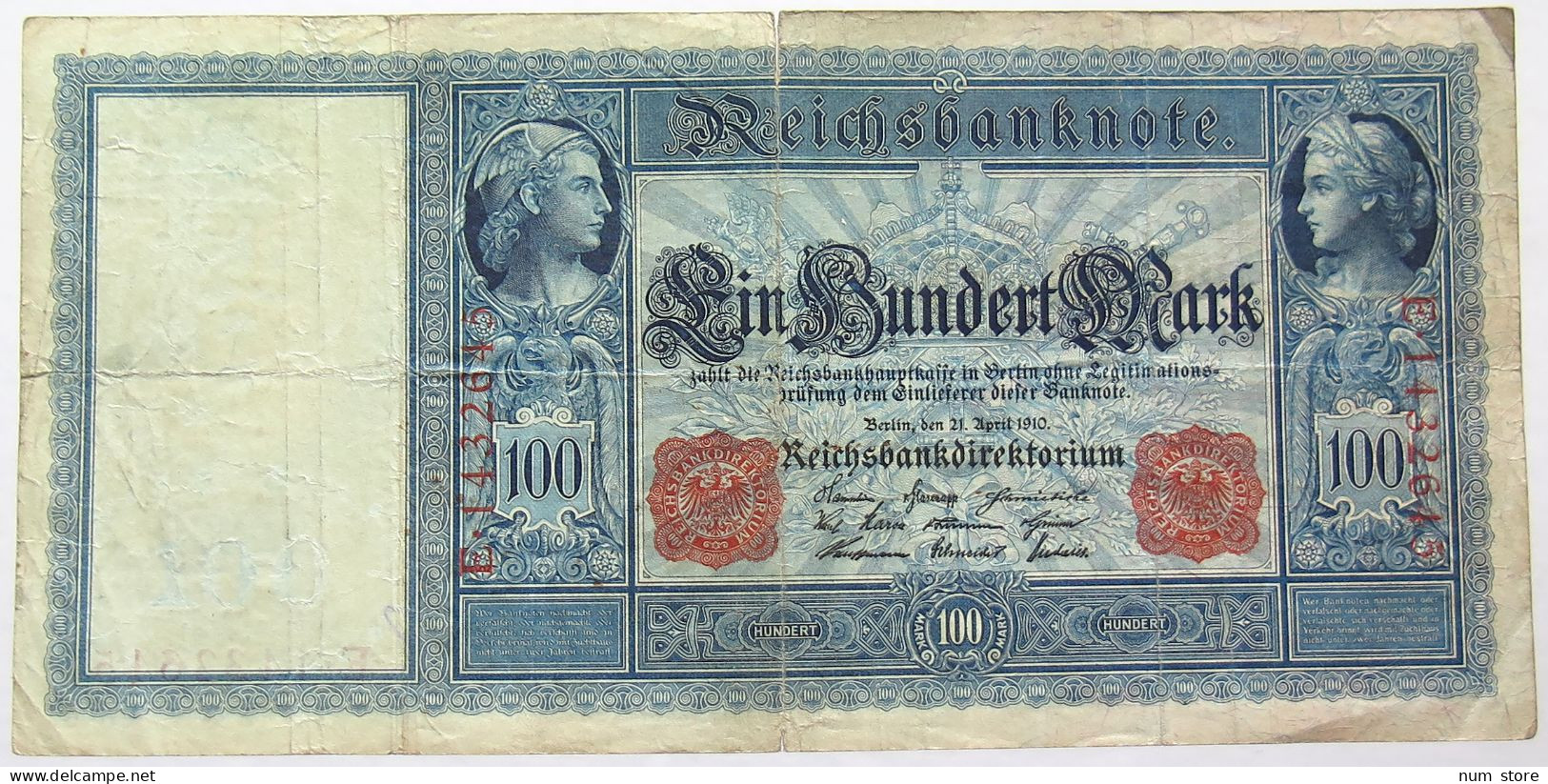 GERMANY 100 MARK 1910 #alb066 0103 - 100 Mark