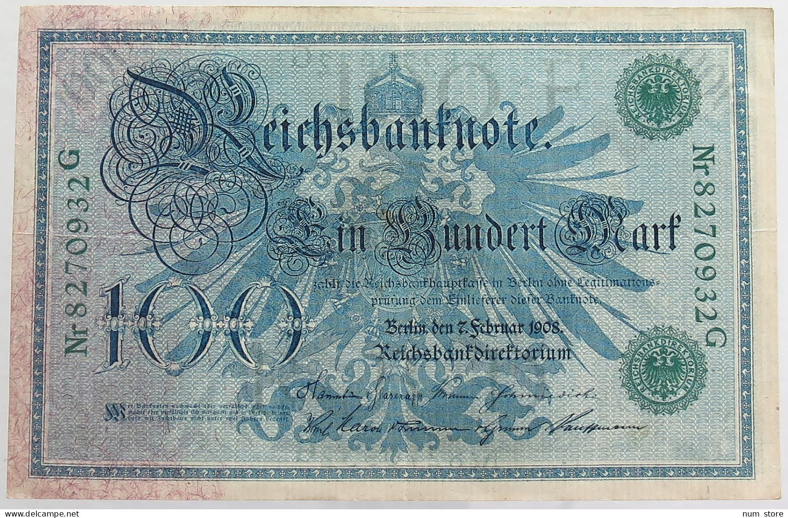 GERMANY 100 MARK 1908 #alb068 0049 - 100 Mark