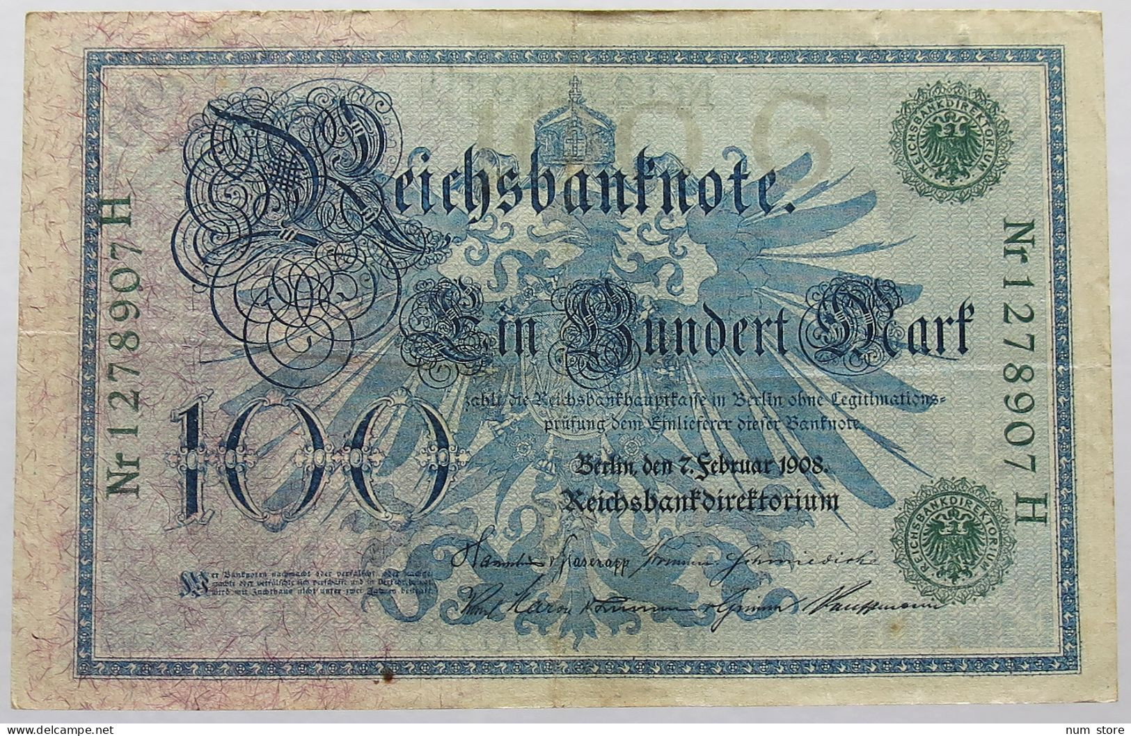 GERMANY 100 MARK 1908 #alb067 0085 - 100 Mark