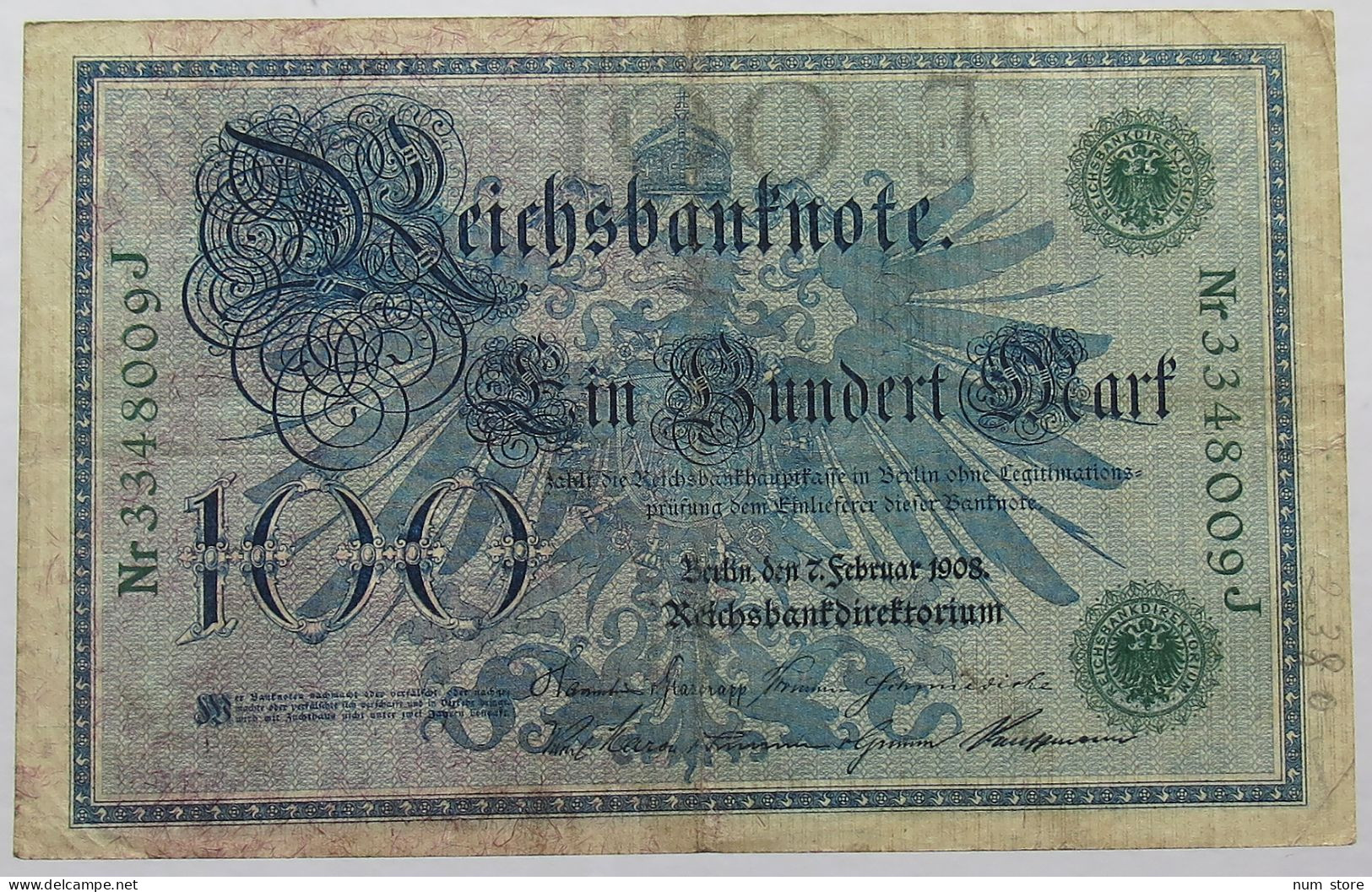 GERMANY 100 MARK 1908 #alb067 0089 - 100 Mark