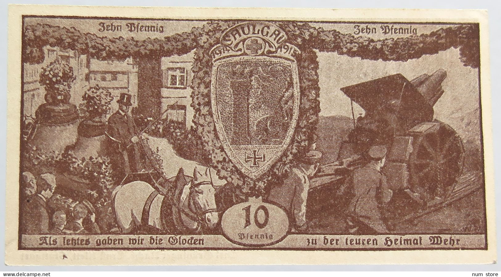 GERMANY 10 PFENNIG SAULGAU 1918 #alb002 0363 - Autres & Non Classés
