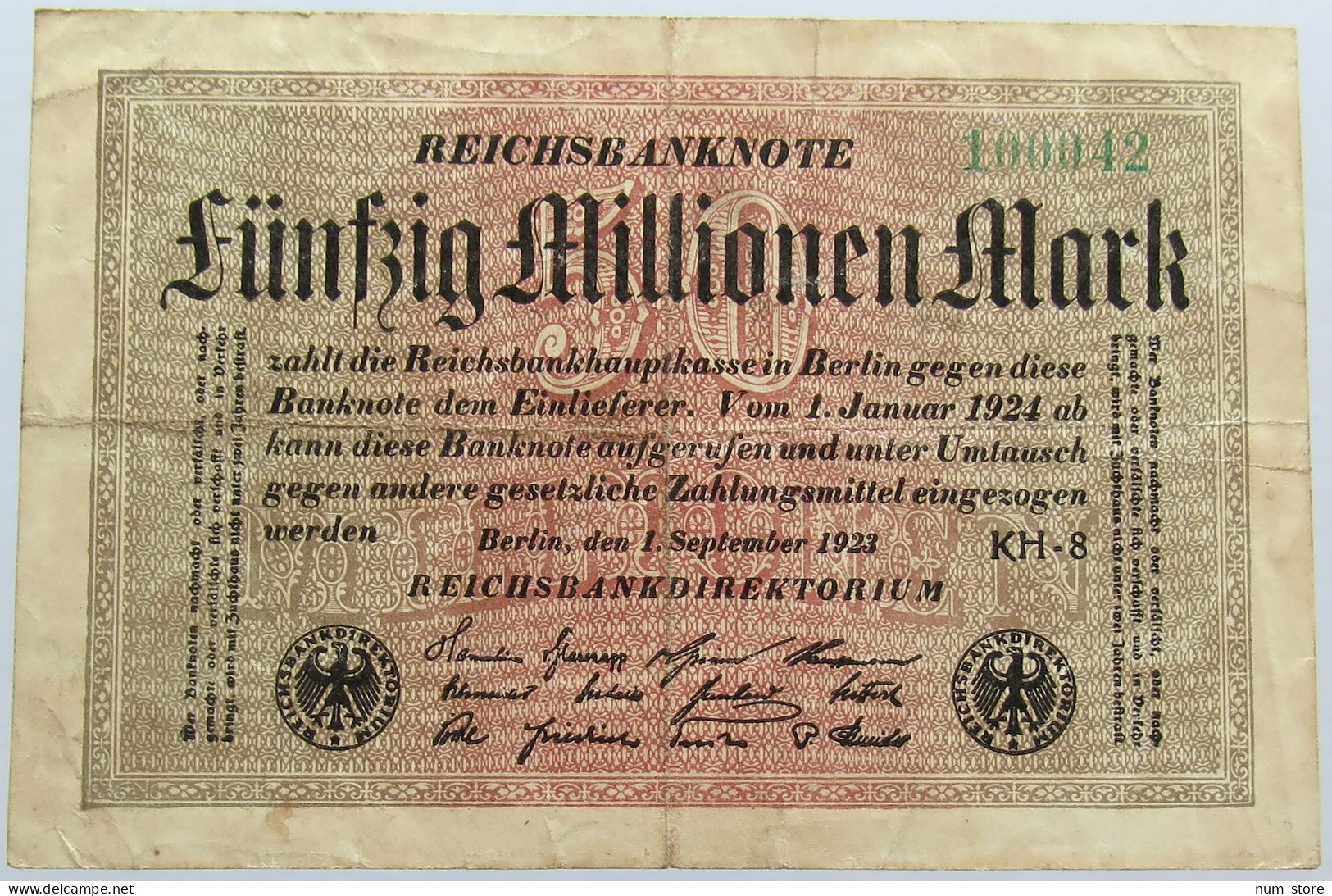 GERMANY 50 MILLIONEN MARK 1923 BERLIN #alb004 0363 - 50 Millionen Mark