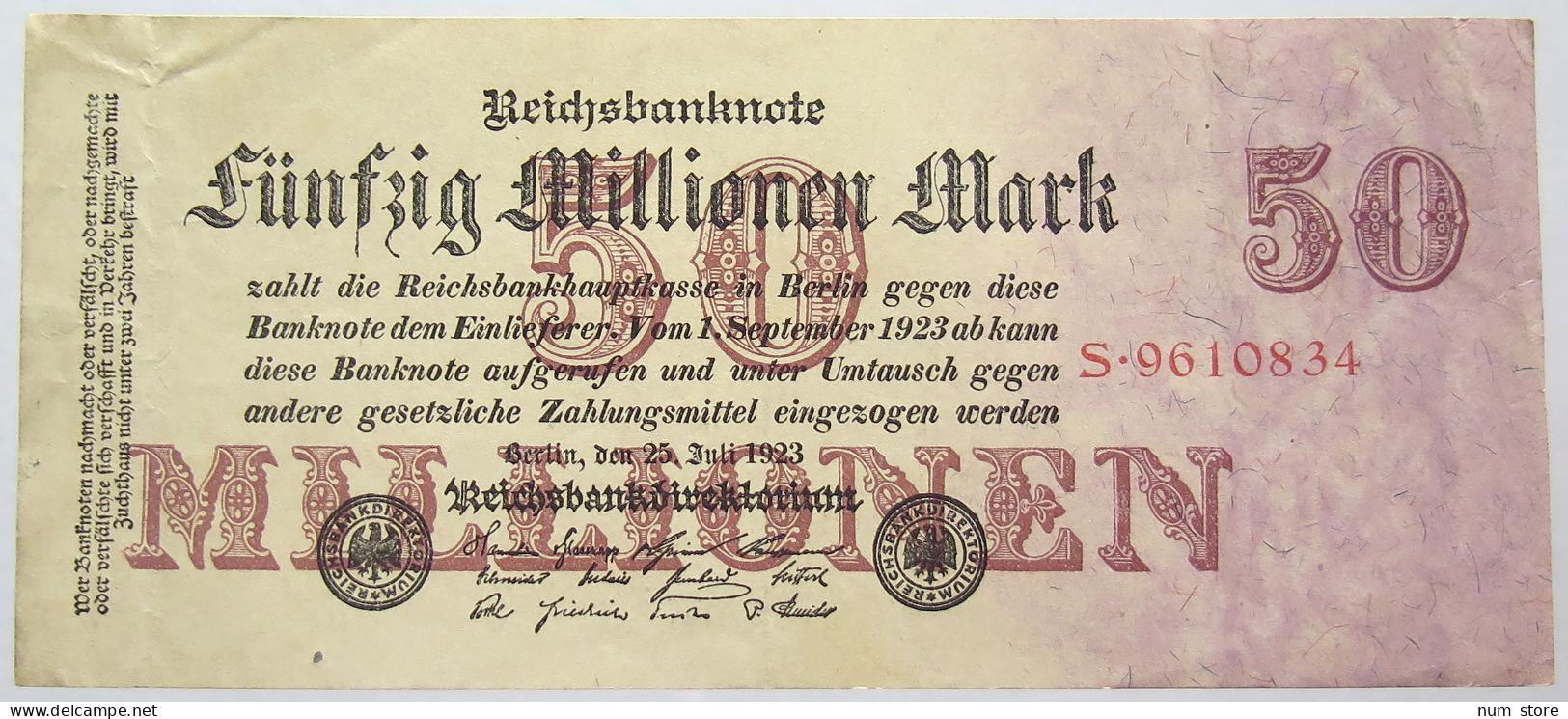 GERMANY 50 MILLIONEN MARK 1923 #alb067 0377 - 50 Mio. Mark