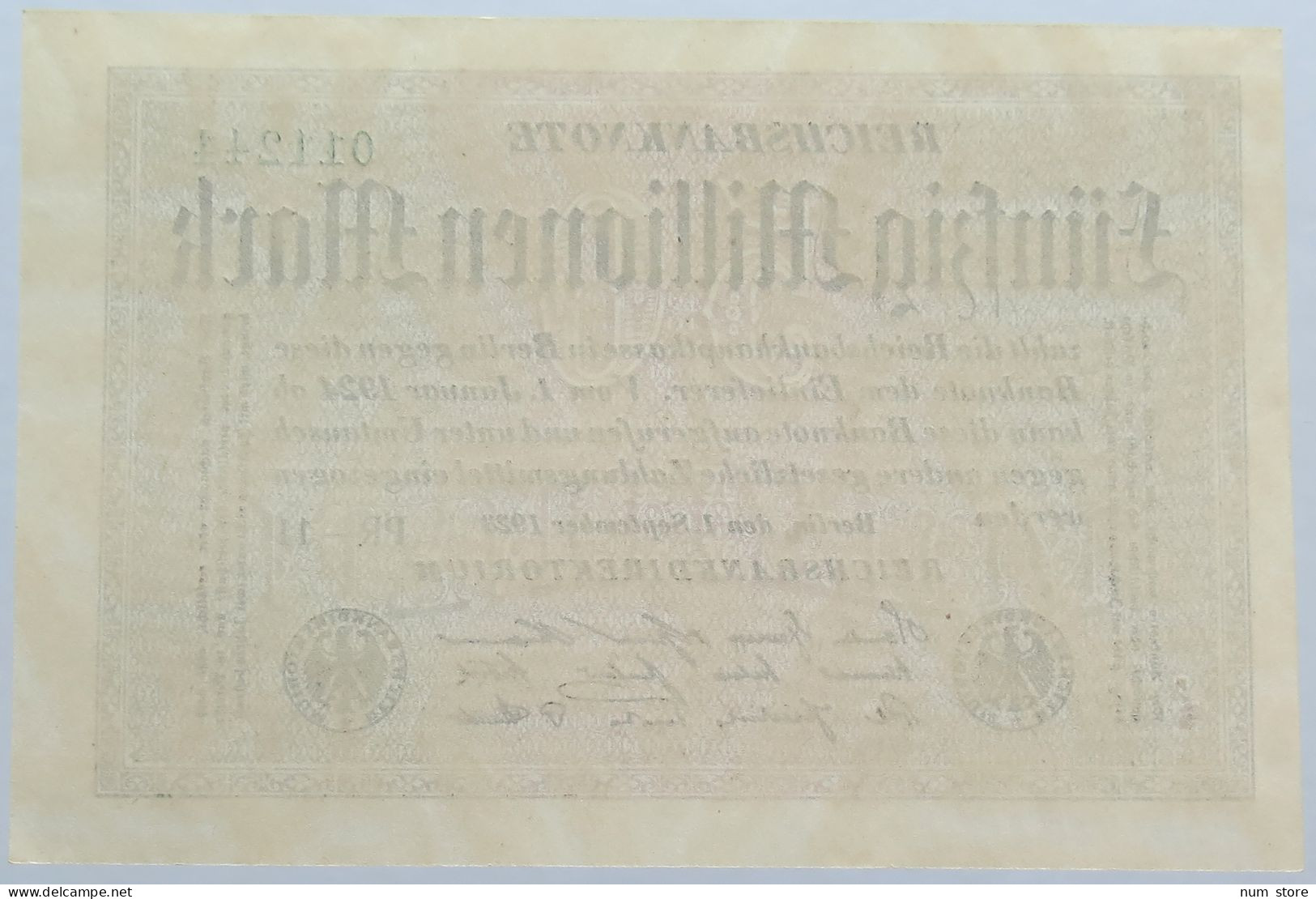 GERMANY 50 MILLIONEN MARK 1923 #alb004 0351 - 50 Mio. Mark