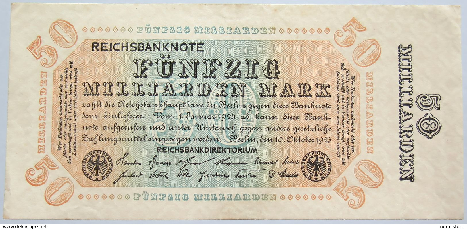 GERMANY 50 MILLIARDEN 1923 #alb004 0295 - 50 Miljard Mark