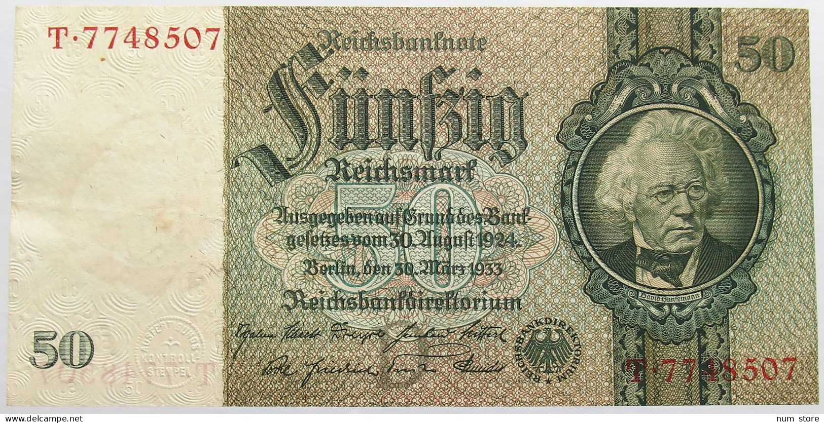 GERMANY 50 MARK 1933 #alb014 0357 - 50 Mark