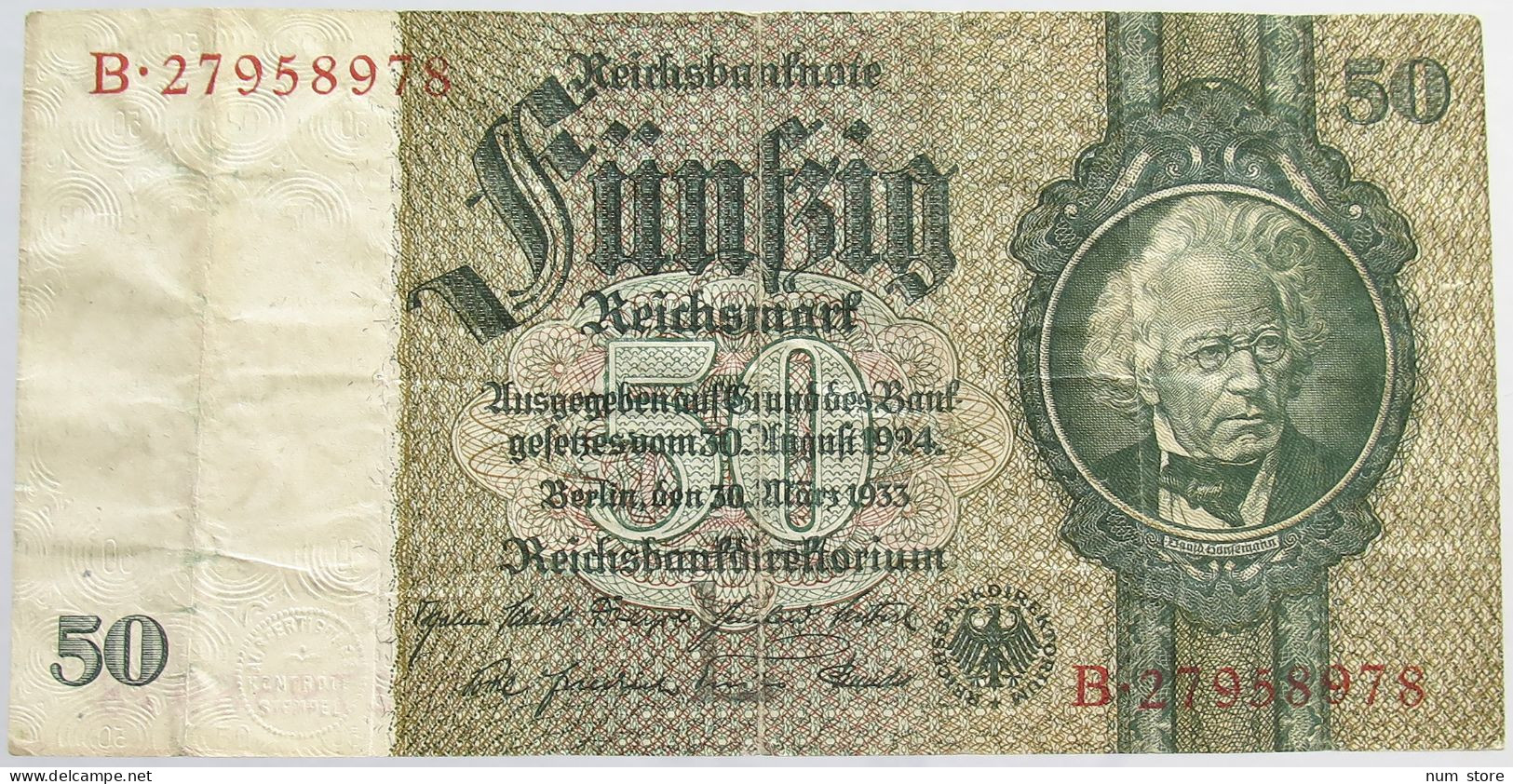 GERMANY 50 MARK 1924 #alb068 0137 - 50 Mark