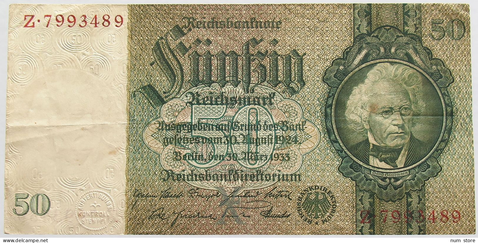 GERMANY 50 MARK 1924 #alb010 0045 - 50 Mark