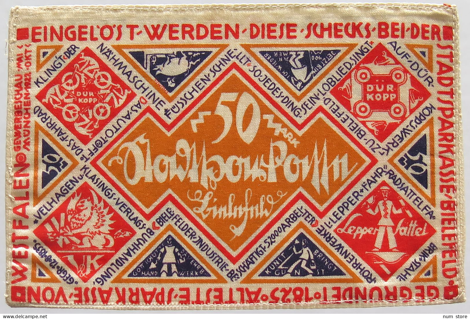 GERMANY 50 MARK 1922 BIELEFELD #alb020 0067 - 50 Mark