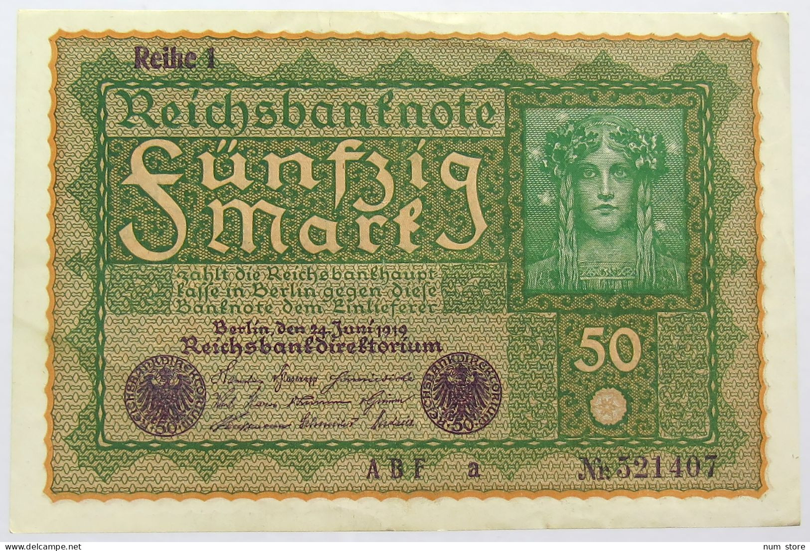 GERMANY 50 MARK 1919 #alb067 0367 - 50 Mark