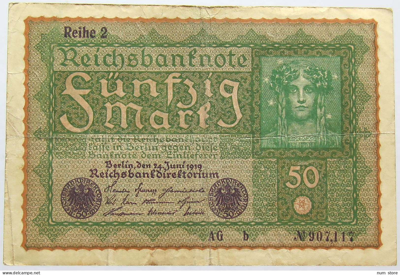 GERMANY 50 MARK 1919 #alb067 0359 - 50 Mark