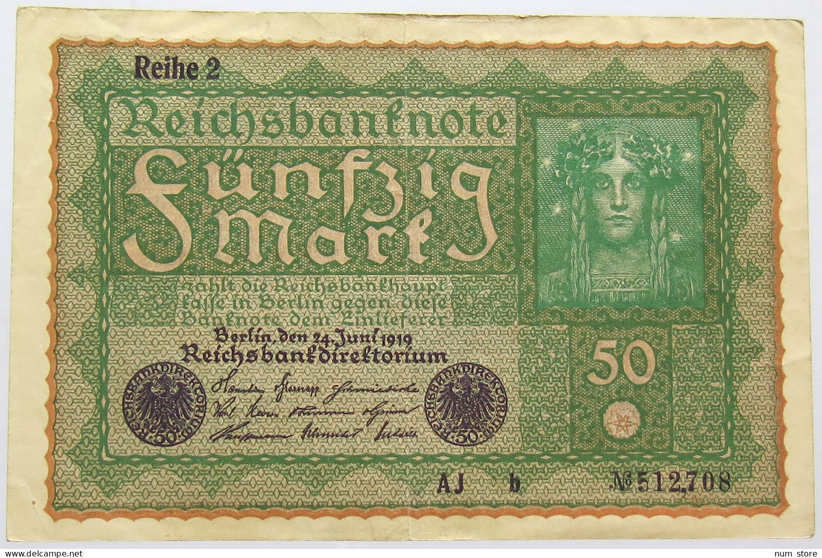 GERMANY 50 MARK 1919 #alb067 0357 - 50 Mark