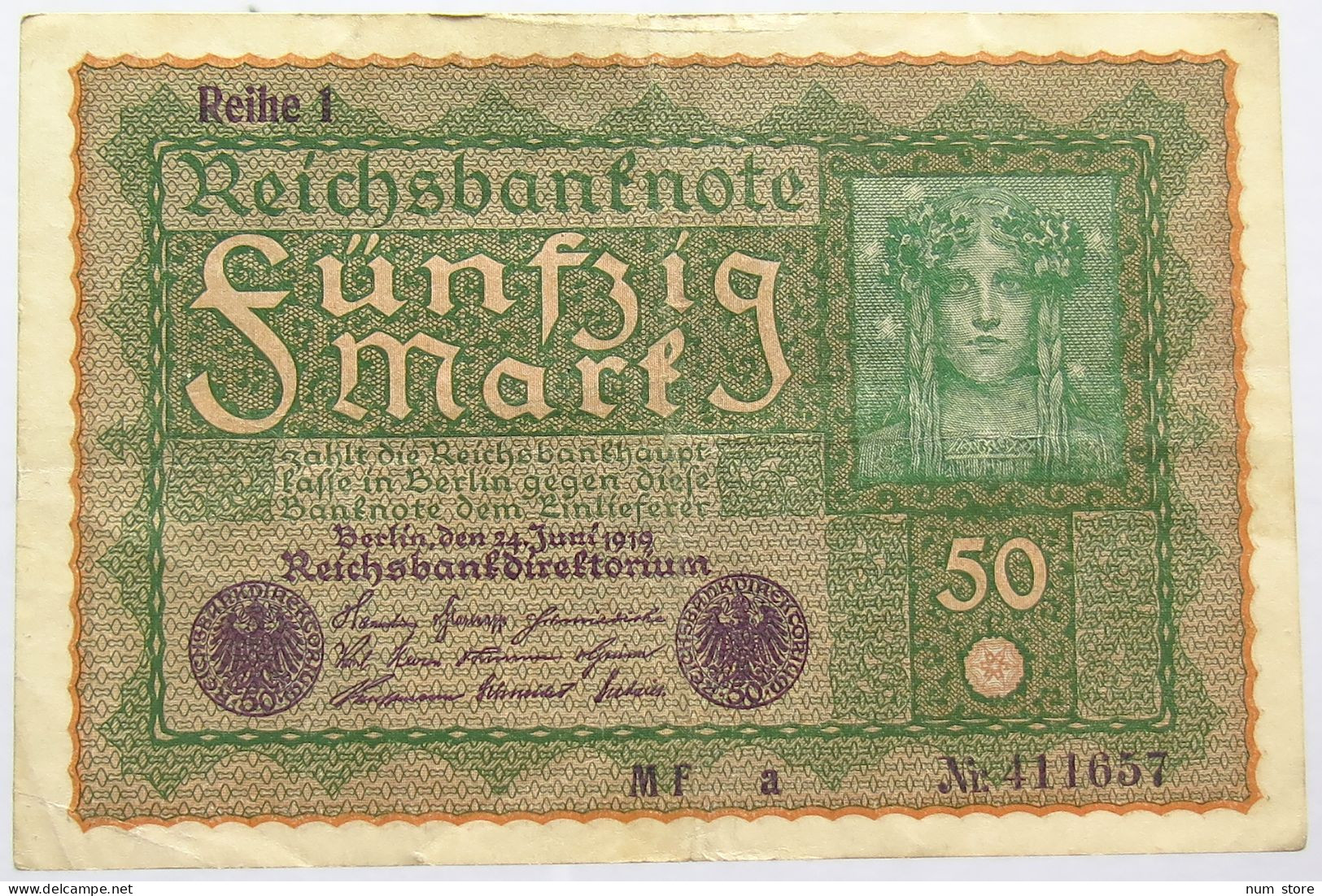 GERMANY 50 MARK 1919 #alb067 0349 - 50 Mark